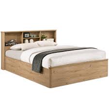 Natural Anderson Queen Bed With Bookcase Headboard Bookcase Headboard Headboard Bed Frame And Headboard