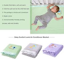 Cute Crib Sheet Baby Air Conditioning Blanket Swaddle Wrap Stroller Cover Wish