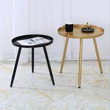 Olimpia black and gold round side table. Folding Round Coffee Table Iron Sofa Small Side Table Hotel Bedside Table Black Gold End Table Coffee Tea Table Sofa Tables Aliexpress