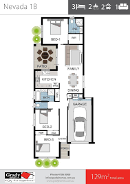 Narrow 3 Bedroom House Floor Plan Nevada Townsville Builders Floor Plans House Floor Plans House Flooring