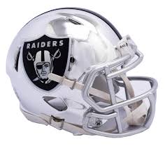 Details About Nfl Oakland Raiders Chrome Alternate Speed Mini Helmet Unisex Fanatics