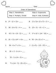 Explore our order of operations worksheets and solve arithmetic expressions using pemdas or offering three levels of difficulty, the printable order of operations worksheets provide practice in using dmas on expressions with 4 integers and 3 operators; Order Of Operations Worksheet Valentine S Day Theme Order Of Operations Pemdas Worksheets Math Facts Addition
