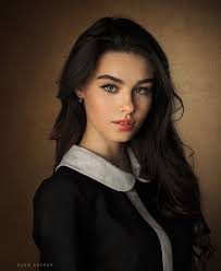 Sean Archer, women, brunette, looking at viewer, makeup, eyeliner, black  clothing, HD phone wallpaper