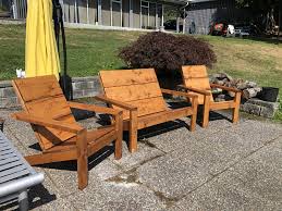 We used the ana white 2×4 modern adirondack chair plans to build these and we made a couple modifications to make the process a little easier. 2x4 Modern Adirondack Chair And Loveseat Ana White