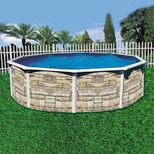 Rundbecken Aus Verstarktem Stein In Steinoptik 360x120cm Sandwascher 3028 L H Und Leiter 11000 Liter Poolfunstore
