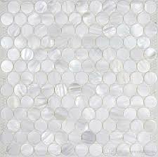 Circle Tile Mother Of Pearl Mosaic Tiles Wall Texture Shinning Accent Kitchen Backsplash Shower Room Wall Penny Tile Backsplash Mosaic Bathroom Tile Pearl Tile