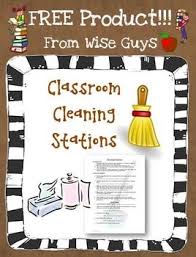Free Cleaning The Classroom Stations For Students Beginning Or End Of Year Student Cleaning Clean Classroom End Of School Year