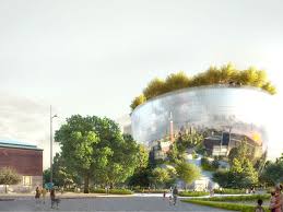 Mvrdv S Mirrored Salad Bowl Art Depot Gets Green Light In Rotterdam Public Art Rotterdam Museum Exhibition Design