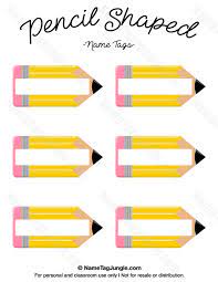 The templates are only available for our range of printable labels (not for our writing by hand range). Free Printable Pencil Shaped Name Tags The Template Can Also Be Used For Creating Items Like Labels Preschool Name Tags Name Tag Templates Name Tag For School
