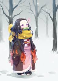 Nezuko Kamado Seni Anime Animasi Gadis Anime