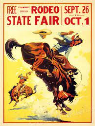 This would make a lovely accent to a southwestern home decor theme. 1930s State Fair Rodeo Poster Cowboy Vintage Style Western Poster 18x24 Ebay