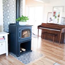 Black And White Fireplace Hearth Tiles Black And White Cement Tiles Wood Stove Wood Stove Wall Wood Stove Hearth Wood Stove Fireplace