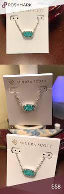 Kendra Scott Elisa Silver Pendant In Teal Druzy Silver Pendant Kendra Scott Jewelry Kendra Scott Elisa