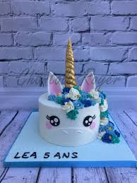 Unicorn Licorne Bleu Blue Turquoise Buttercream Creme Beurre Star Etoile Unicorn Cake Cake Birthday Cake
