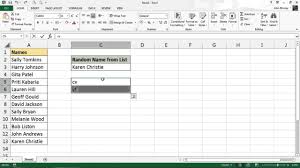 Pick A Name At Random From A List Excel Formula