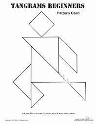Easy Tangrams Puzzle 7 Worksheet Education Com Tangram Tangram Printable Tangram Puzzles