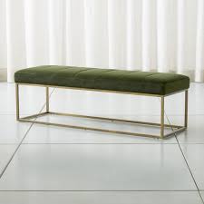 Channel Dark Green Velvet Bench Crate And Barrel Velvet Bench Storage Bench Bedroom Bench With Storage