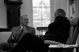 Johnson was the 36th president of the united states and was sworn into office. President Lyndon B Johnson And Clark Clifford 1967 Humanities Texas