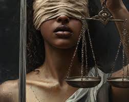 Old Lovers, 2 Peace+ Gift Lady Justice and Fallen Angels, Black Woman Wall  Art, African Portrait