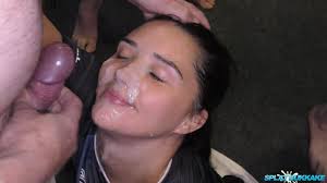 Lusty sluts Pixiee Little and Classy Filth enjoy a bukkake
