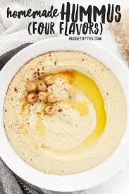 Easy Homemade Hummus Recipe Four Flavors Budget Bytes Recipe Food Processor Recipes Hummus Recipe Homemade Homemade Hummus