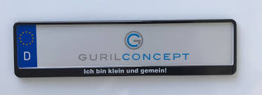 Ich Bin Klein Und Gemein Beschrifteter Kennzeichenhalter Mit Coolen Lustigen Spruch Die Schwarze Kennzeichenha Nummernschildhalter Halterung Nummernschild