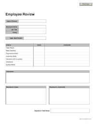 Free Printable Employee Review Form Employee Evaluation Form Employee Performance Review Evaluation Employee