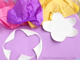 You can make roses, carnations, lilies, orchids and do you want to learn how to make whimsical or lifelike paper flowers? Paper Plate Flower Craft Using Tissue Paper Crafty Morning
