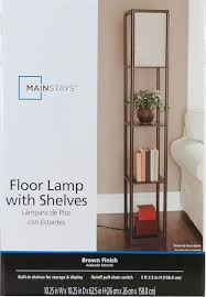Maybe you would like to learn more about one of these? Mainstays Brown Shelf Floor Lamp With Tan Textured Shade Walmart Com Walmart Com