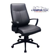 Tempur Pedic By Raynor Tp300 300 Leather High Back Chair Black Leather Seat Back In 2020 Office Chair Ergonomic Office Black Office Chair