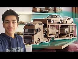 Kartondan Araba Tasiyicisi Maket Tir Dorsesi Model Car Trailer From Cardboard Youtube 2020 Maket Tirlar Araba
