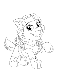 Chase portrait free coloring page • animals kids paw patrol. Paw Patrol Everest Coloring Sheet Paw Patrol Coloring Pages Paw Patrol Coloring Unicorn Coloring Pages