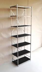Six Foot Tall Aluminum Shelving Unit 24 Inches Wide And 12 Inches Deep With 7 Black Shelves Shelves Portable Shelves Collapsible Shelves