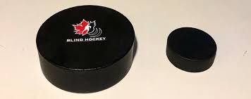 A hockey puck has also been referred to as a flat ball. ice hockey and its various precursor games utilized balls until the late 19th century. Adapted Puck Canadian Blind Hockey Association