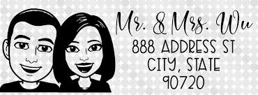 Custom Bitmoji Personalized Self-inking Return Address Stamp