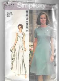 Vtg 1970s Simplicity 5911 Designer Fashion Cocktail Evening Mid Or Maxi Dress Sewing Pattern Short With Images Maxi Dress Pattern Sewing Fit N Flare Dress Simplicity Dress