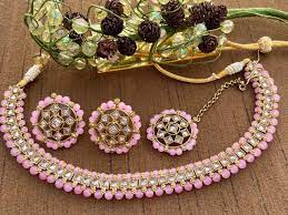 High Quality Sleek Polki Choker Set Just 1050 Rs Ship Ledqkd