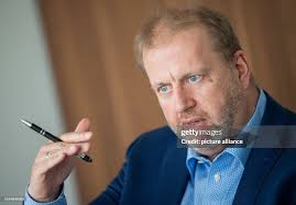 Ingo Schiller, CFO of Hertha BSC Berlin at the dpa interview. Photo:...  News Photo