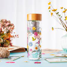 At burton+burton, not only are we known worldwide for our vibrant selection of balloons but we also have an extensive selection of decorative and/or plastic vases. Pressed Flowers Glass Water Bottle With Infuser