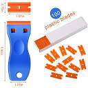 Plastic Razor Blade Scraper Tool - 2 Pack Wall Paint Remover with ...