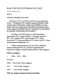 Shu setelah dikurangi dana cadangan, dibagikan kepada anggota sebanding jasa usaha yang dilakukan. Doc Bab 5 Rumus Pembagian Shu Muhammad Ikhsan Nurseha Dharmowirharjo Academia Edu