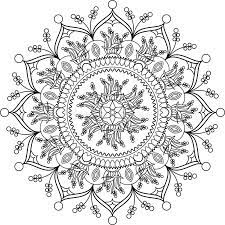 May 21 2020 beautiful floral coloring pages for adults. Adult Coloring Page Mandala With Flowers Stock Vector Illustration Of Graphic Black 80971856