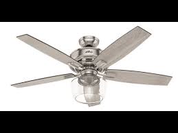 Bennett 5 blade ceiling fan. Hunter Fans Bennett 52 Indoor Ceiling Fan In Brushed Nickel Lightsonline Com