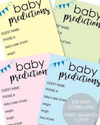Sweet safari baby shower template. Printable Pastel Baby Shower Prediction Cards Baby Shower Prediction Cards Free Printable Baby Shower Games Printable Baby Shower Games