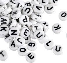 60 pieces (10 grams wt). Buy Naler 1200pcs Letter Beads Round A Z Acrylic Plastic Beads Alphabet Beads For Bracelets Necklaces Key Chains Jewellery Art Craft Diy Decoration 6 Mm Online In Slovakia B07r4ss2dm