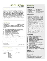 Care Assistant Cv Template Pdf Format E Database Org