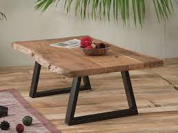 table basse naturel metal et bois zen meuble house vintage salontafels bijzettafels salontafel