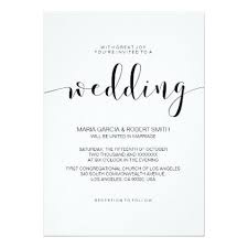Simple Minimalist Calligraphy Wedding Invitation Zazzle Com Calligraphy Wedding Invitation Beach Wedding Invitations Wedding Invitations