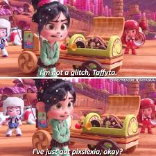 When Can I See You Again Wreck It Ralph Scene I M Not A Glitch Taffyta I Ve Just Got Pixslexia Okay Vanellope Wreck It Ralph Disney Love Disney Fun Disney Pixar