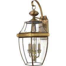 Quoizel Ny8318a Newbury 3 Light 23 Tall Outdoor Build Com Outdoor Wall Lantern Outdoor Sconces Brass Outdoor Lighting